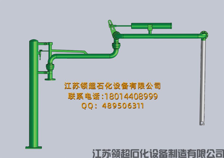 遼寧開源客戶定制采購的AL1403型汽車頂部裝卸臂（裝油鶴管）已通過物流發往使用現場(1)
