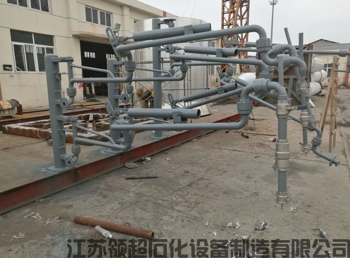 內蒙古烏海客戶定制采購的一批AL2543型汽車底部裝卸鶴管已通過物流發往使用現場(1)